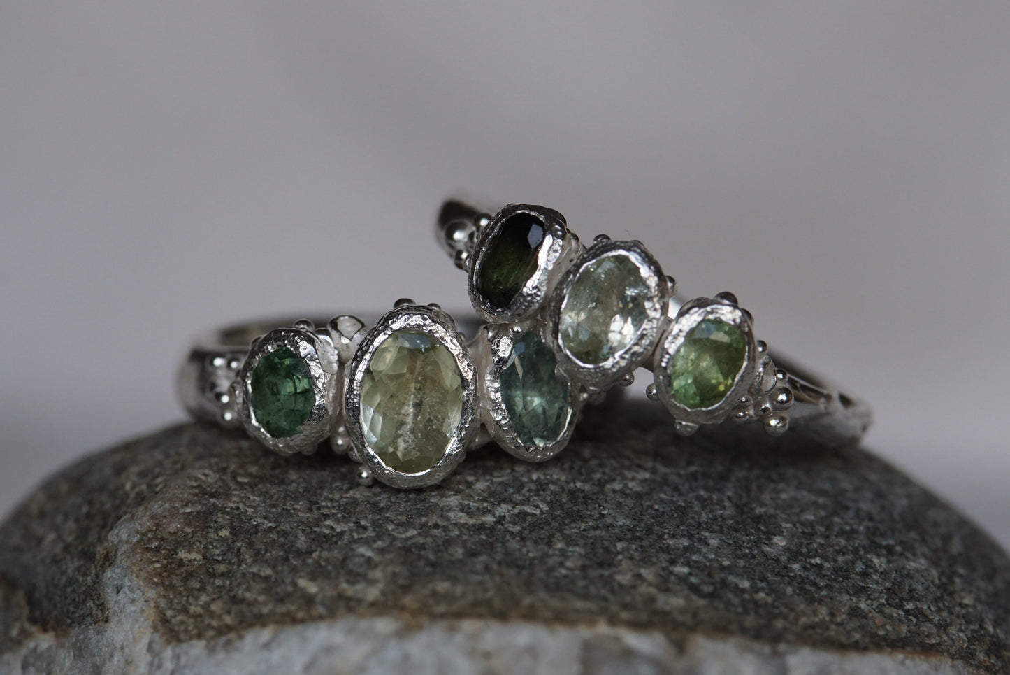 Naiad ~ Spring Green Tourmaline Ring