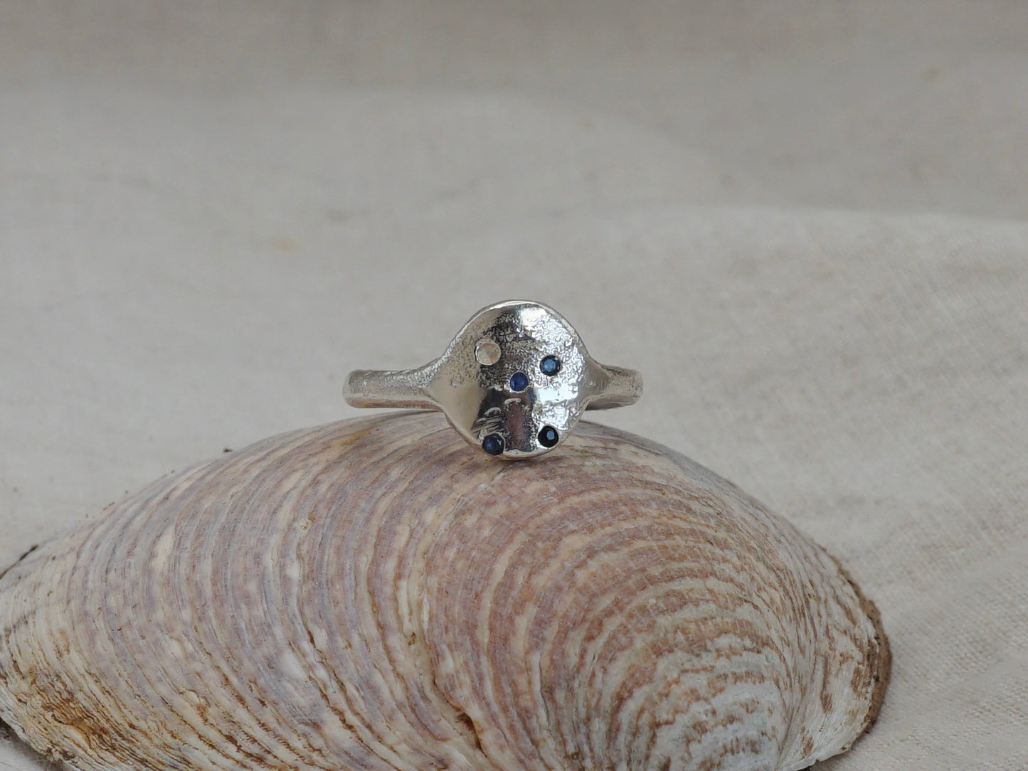 Celestial sapphire rings