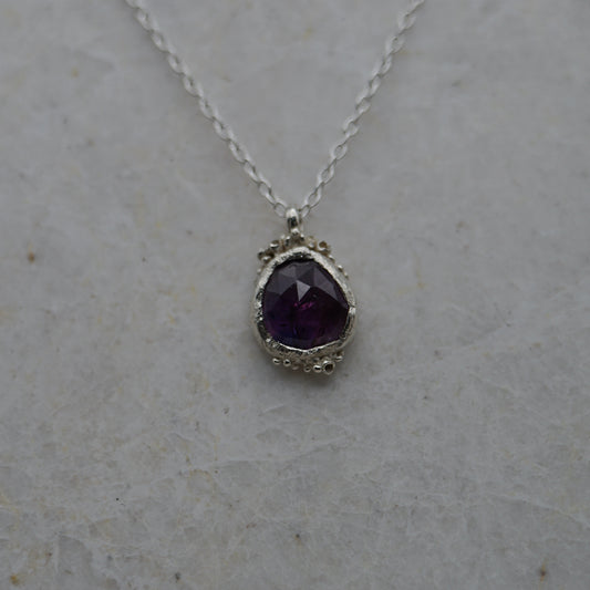 Mystical Purple Sapphire Pendant Necklace