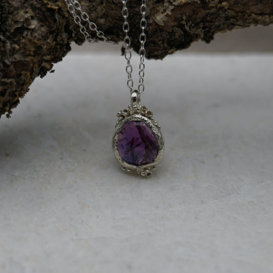Mystical Purple Sapphire Pendant Necklace