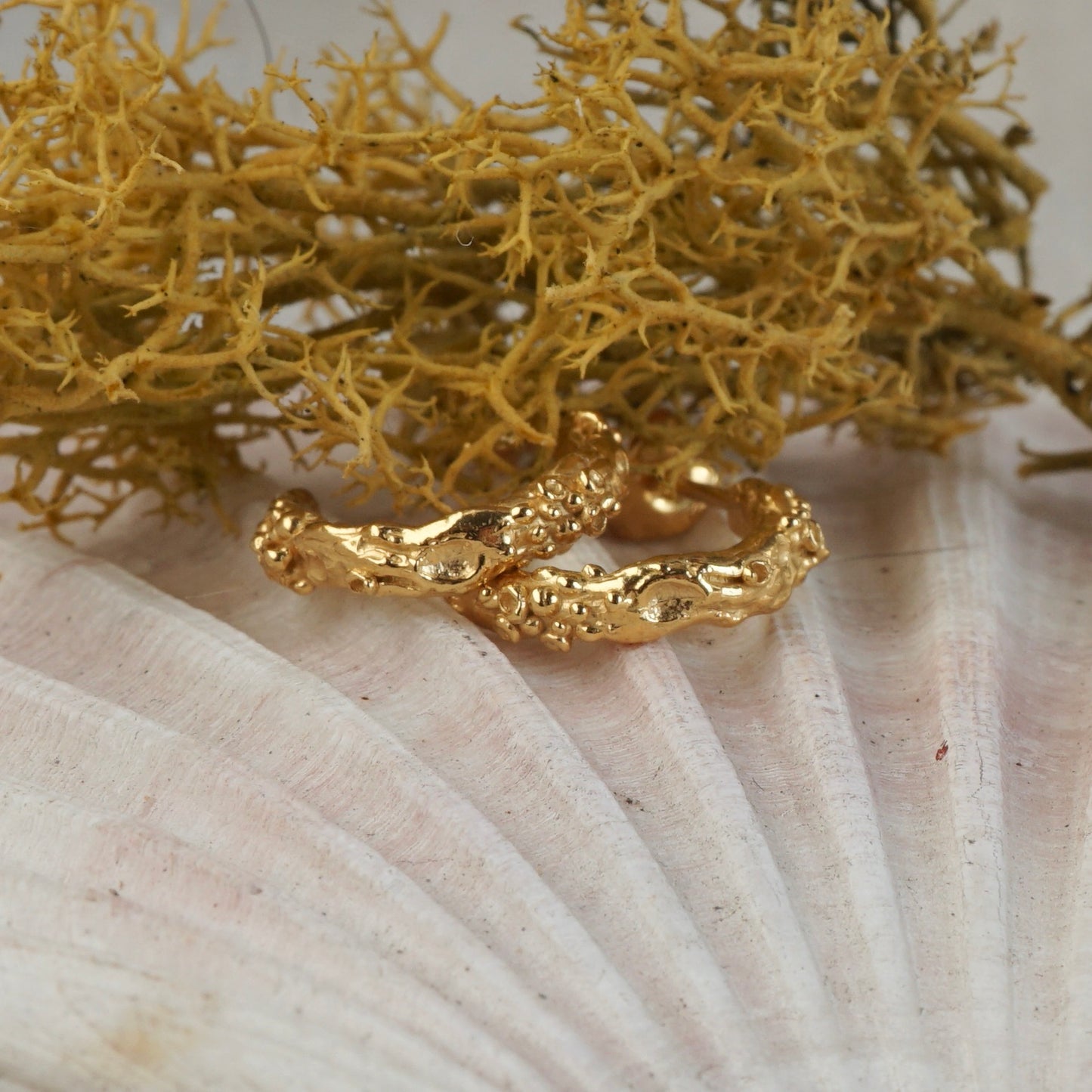 Small Ancient Oak Hoop Earrings