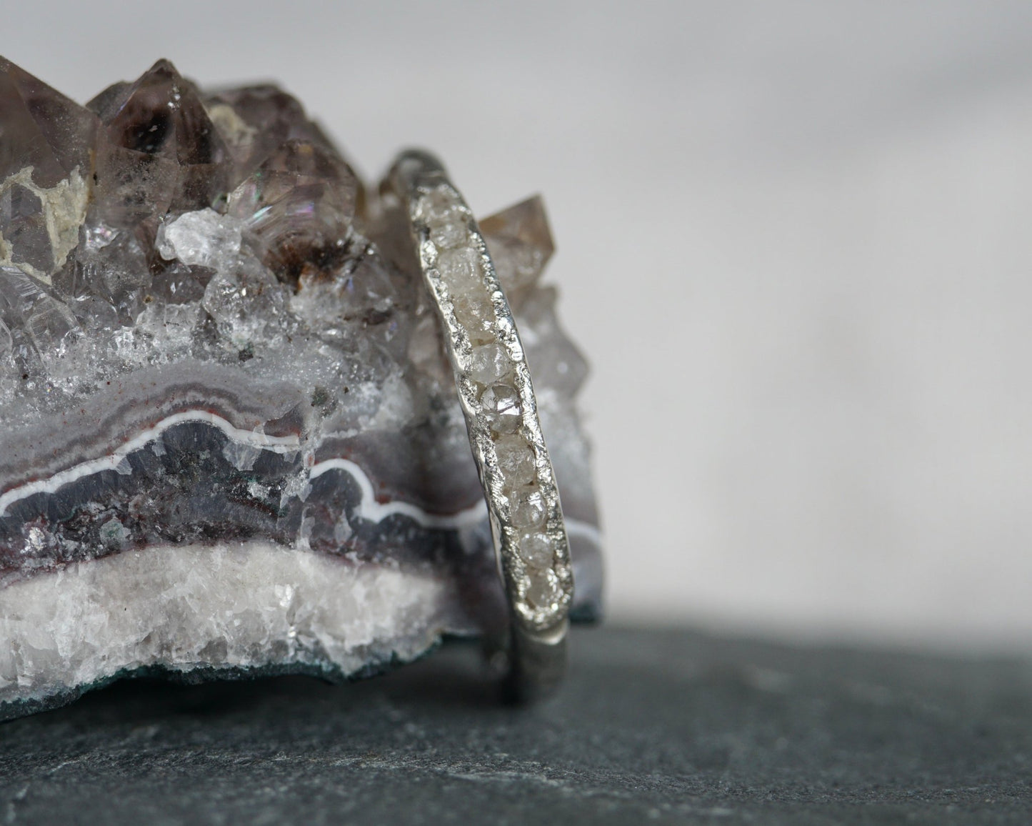 Geode Diamond Eternity Ring - Melissa Yarlett Jewellery