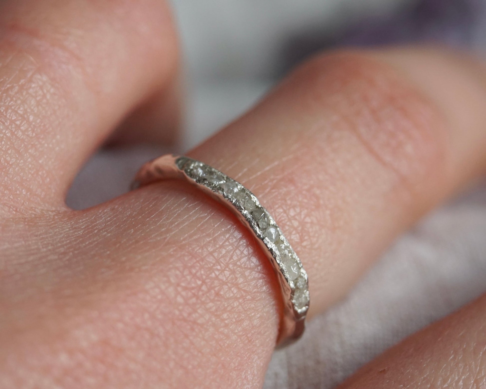 Geode Diamond Eternity Ring - Melissa Yarlett Jewellery