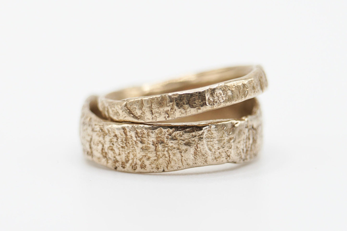 Treefolk 3mm Bark Textured Wedding Band - Melissa Yarlett Jewellery