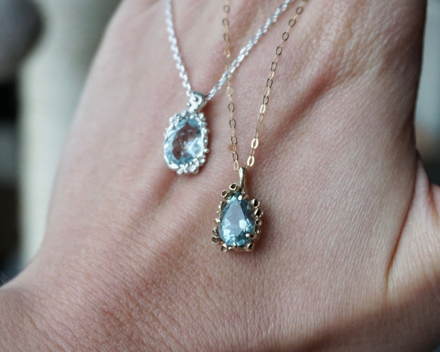 Aquamarine Nymph Necklace - Melissa Yarlett Jewellery