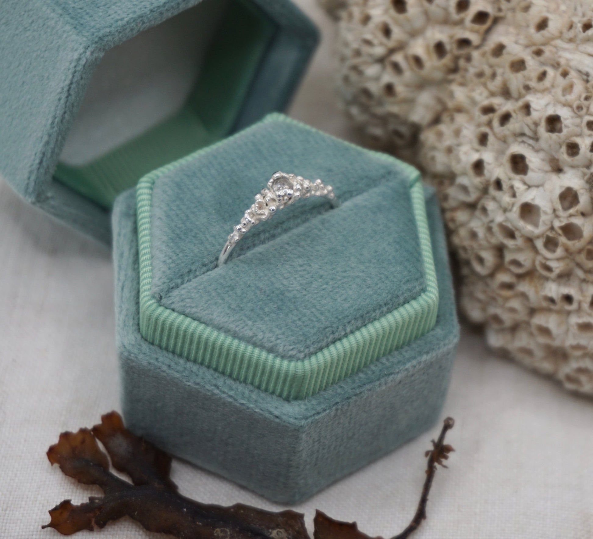 Ariel Salt and Pepper Diamond Ring - Melissa Yarlett Jewellery