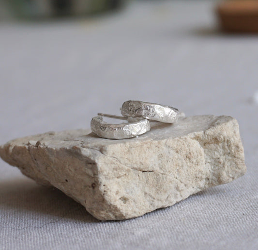 Athos Stone Hoop Earrings - Melissa Yarlett Jewellery