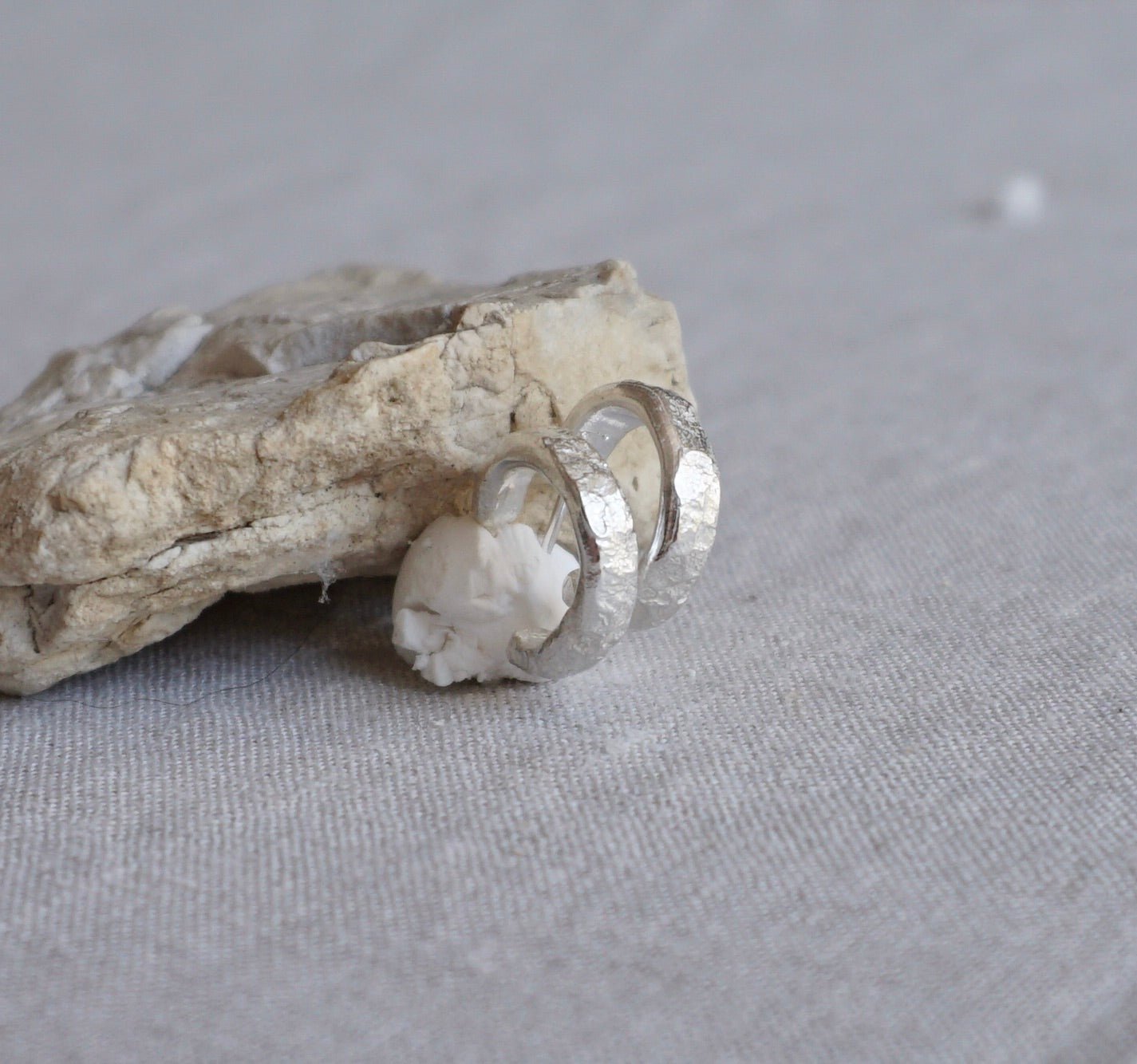 Athos Stone Hoop Earrings - Melissa Yarlett Jewellery