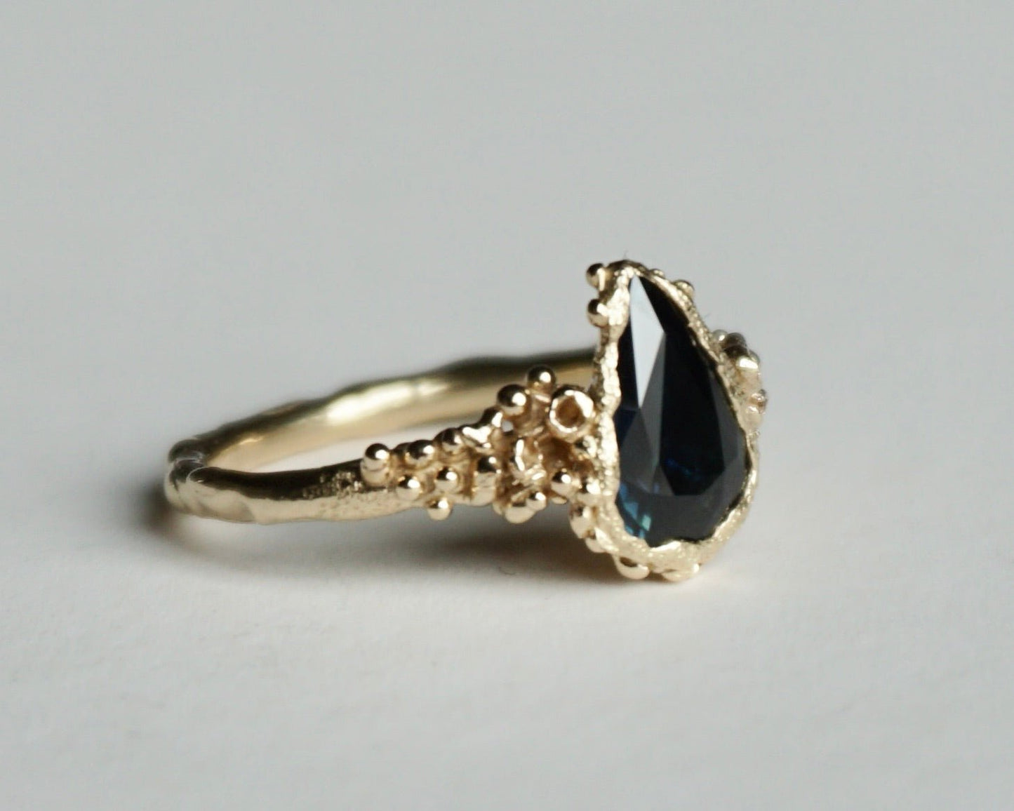 Australian Sapphire Ocean Engagement Ring | One of a Kind - Melissa Yarlett Jewellery