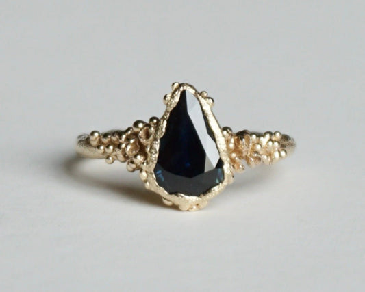 Australian Sapphire Ocean Engagement Ring | One of a Kind - Melissa Yarlett Jewellery