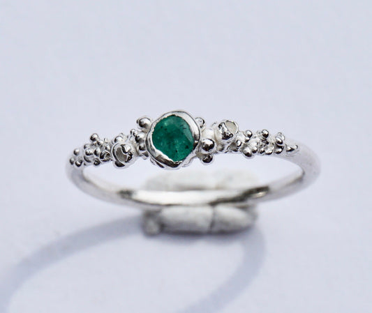 Forest Emerald Ring - Melissa Yarlett Jewellery