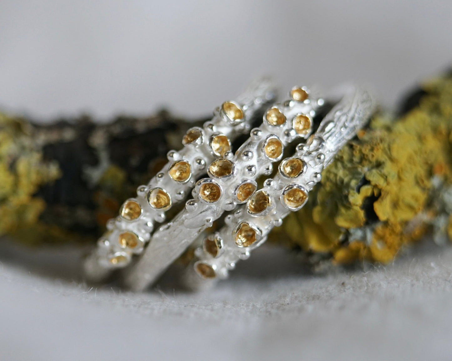 Lichen Cup Rings - Melissa Yarlett Jewellery