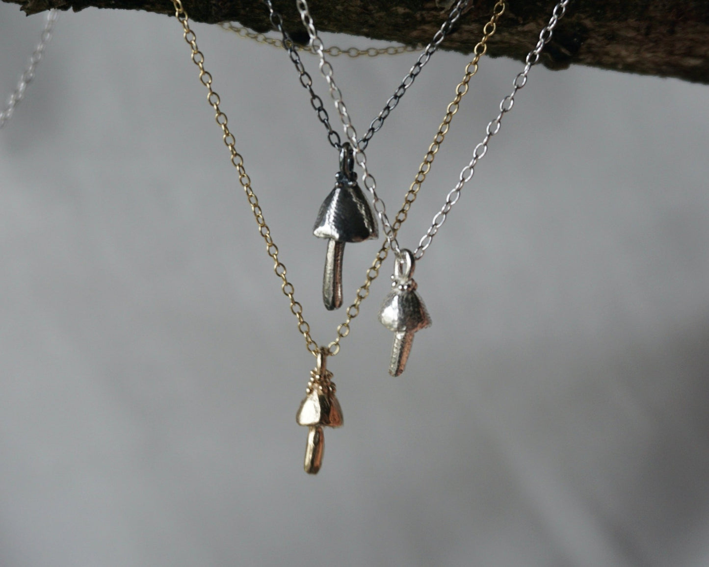 Little Mushroom Necklaces - Melissa Yarlett Jewellery