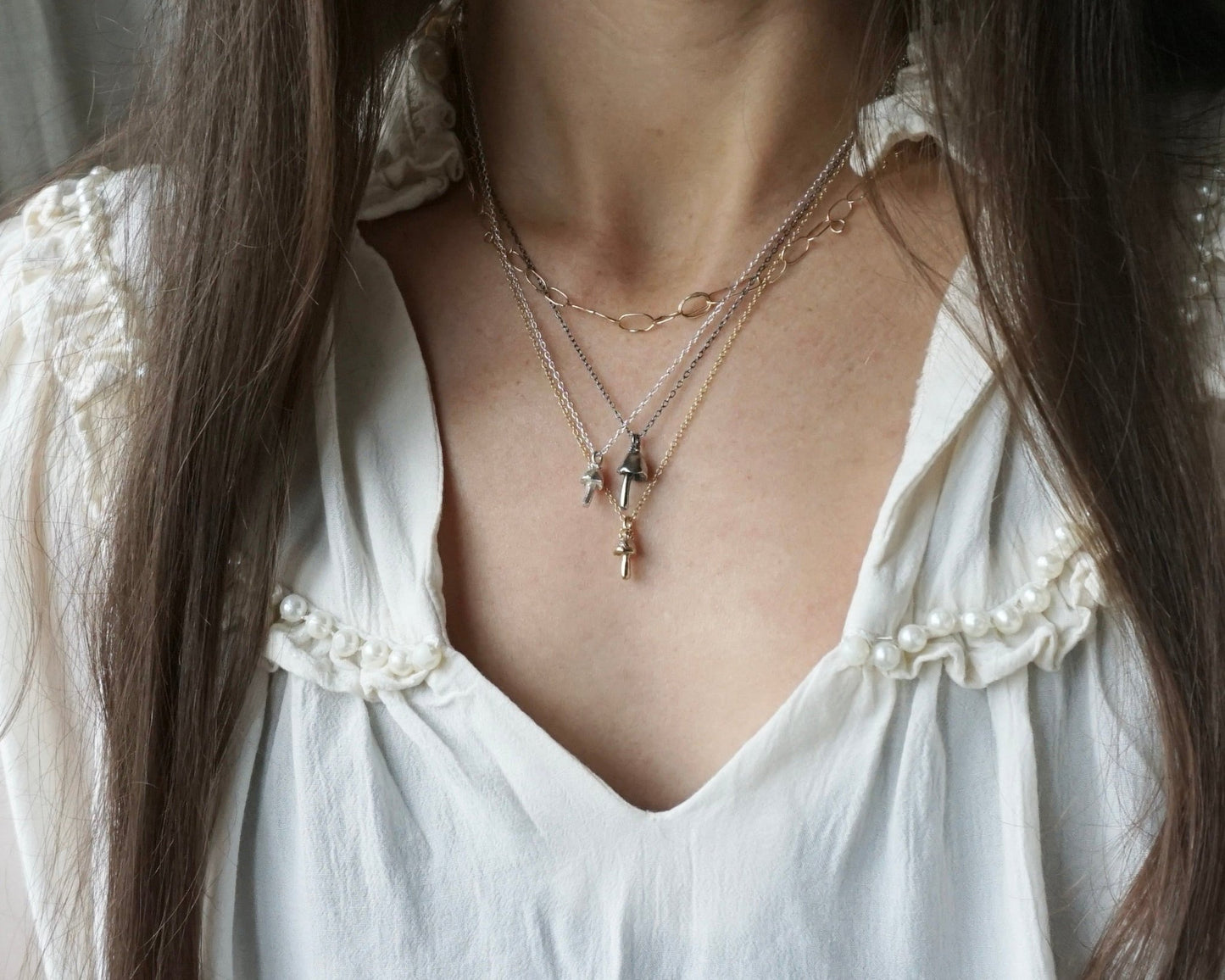 Little Mushroom Necklaces - Melissa Yarlett Jewellery