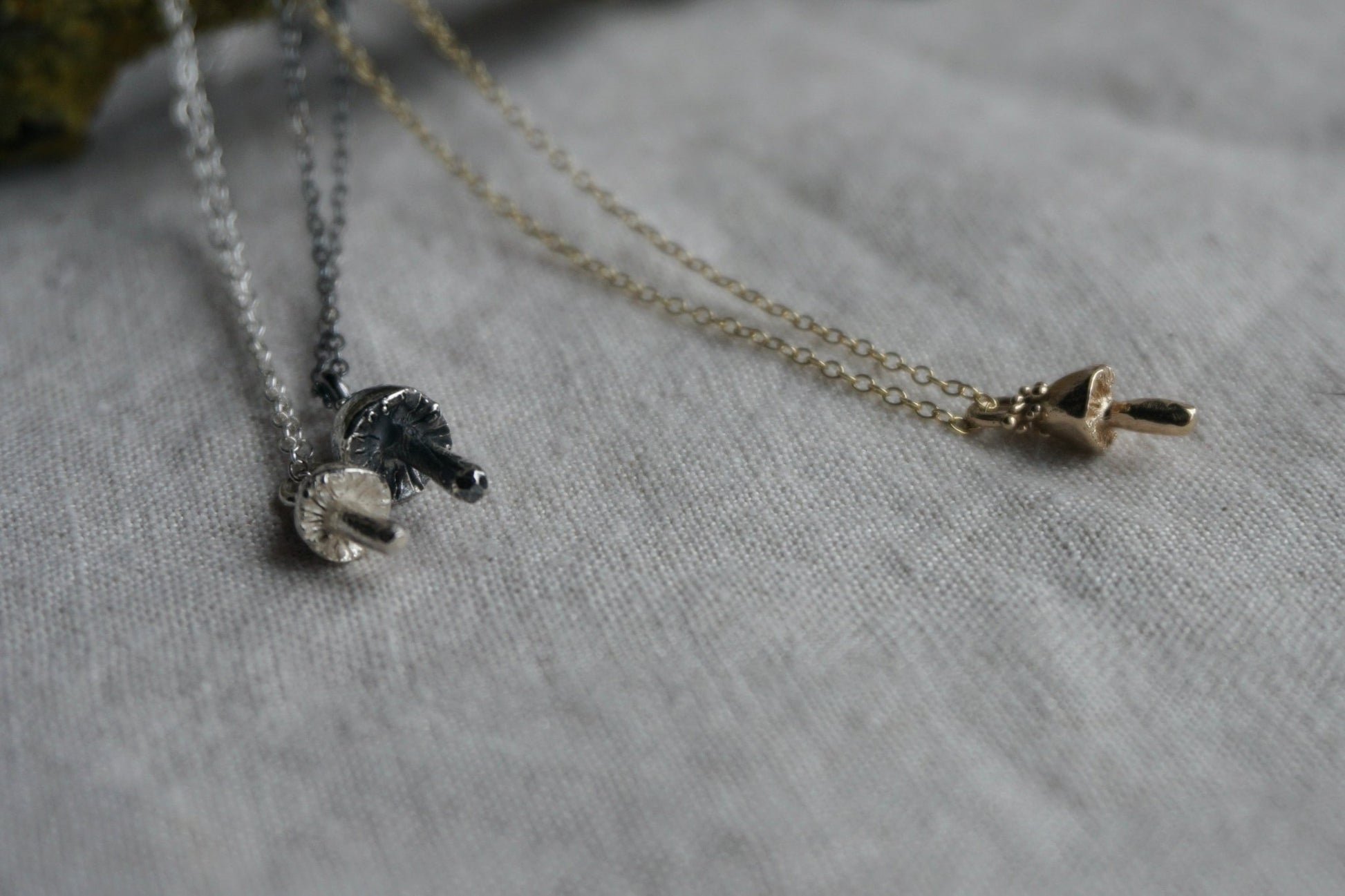 Little Mushroom Necklaces - Melissa Yarlett Jewellery