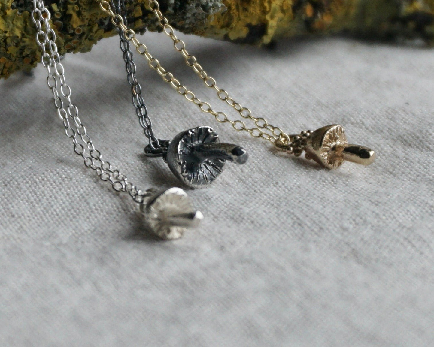 Little Mushroom Necklaces - Melissa Yarlett Jewellery