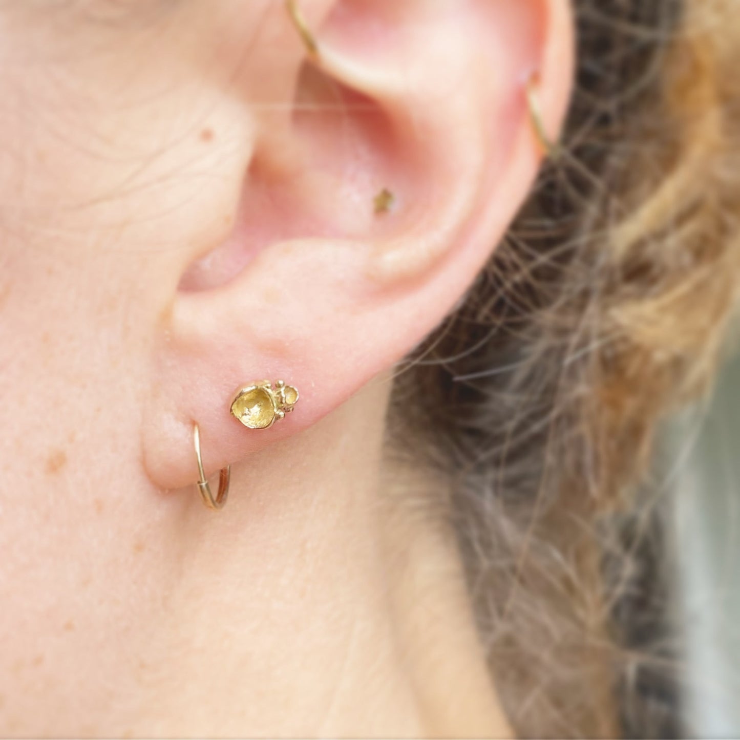 Meliae Lichen Cup Earrings - Melissa Yarlett Jewellery