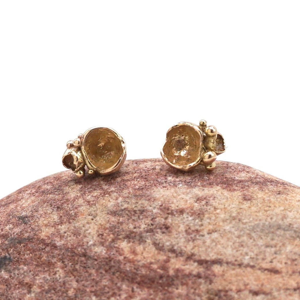 Meliae Lichen Cup Earrings - Melissa Yarlett Jewellery
