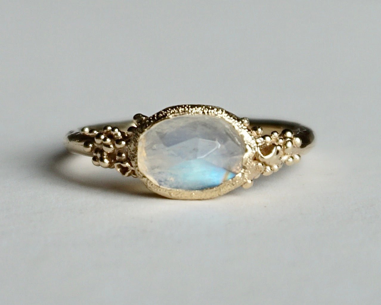 Mystic Moonstone Engagement Ring - Melissa Yarlett Jewellery