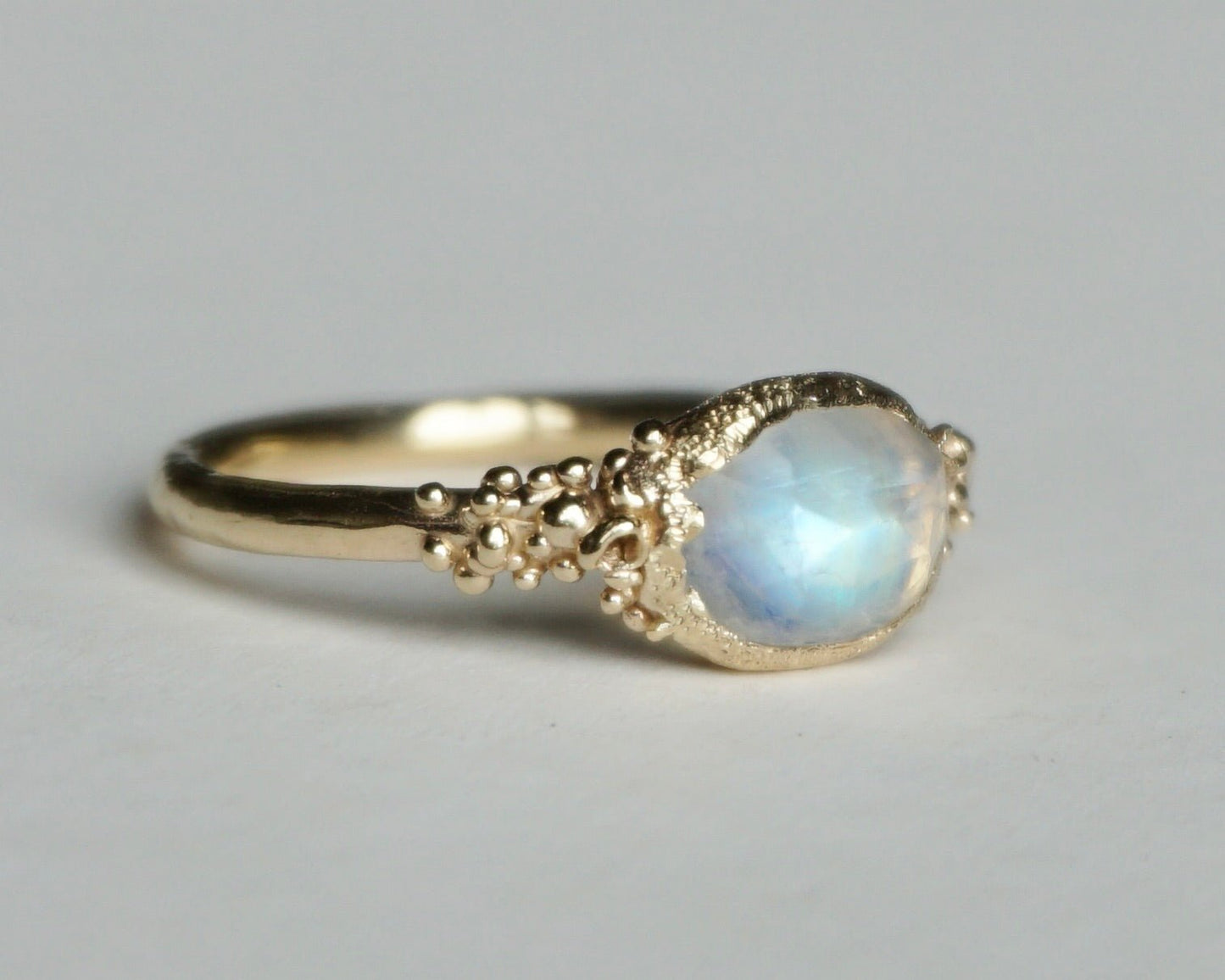 Mystic Moonstone Engagement Ring - Melissa Yarlett Jewellery