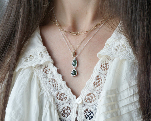 Woodland Fae Tourmaline Necklace - Melissa Yarlett Jewellery