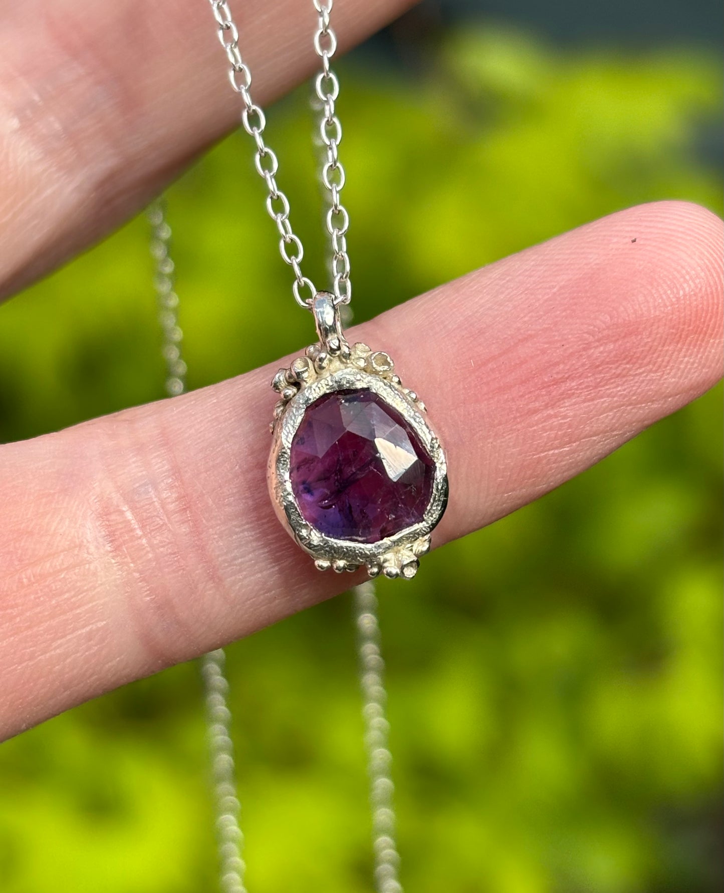 Hyacinth ~ Winza Sapphire Pendant Necklace