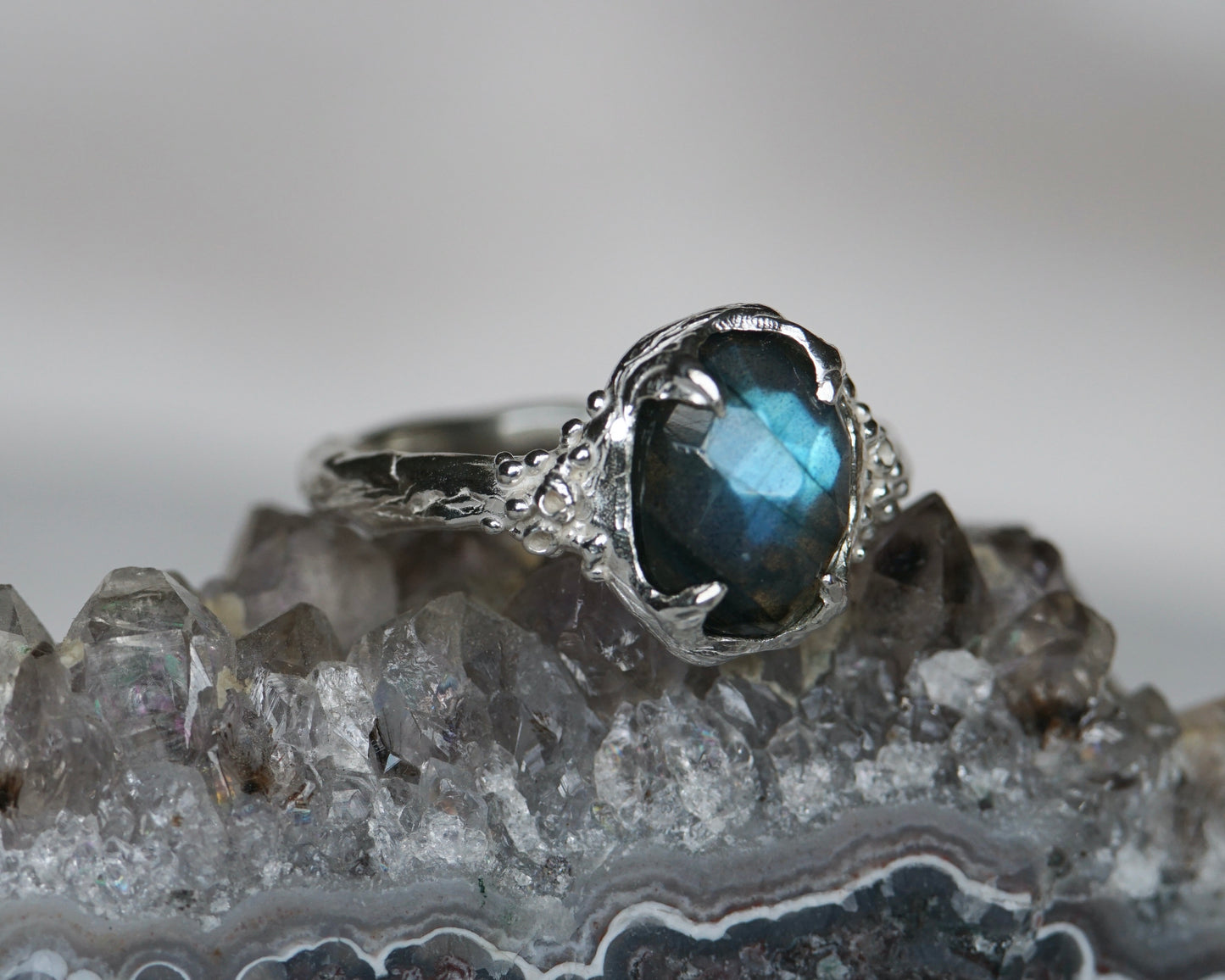 Aurora Borealis ~ Labradorite Ring