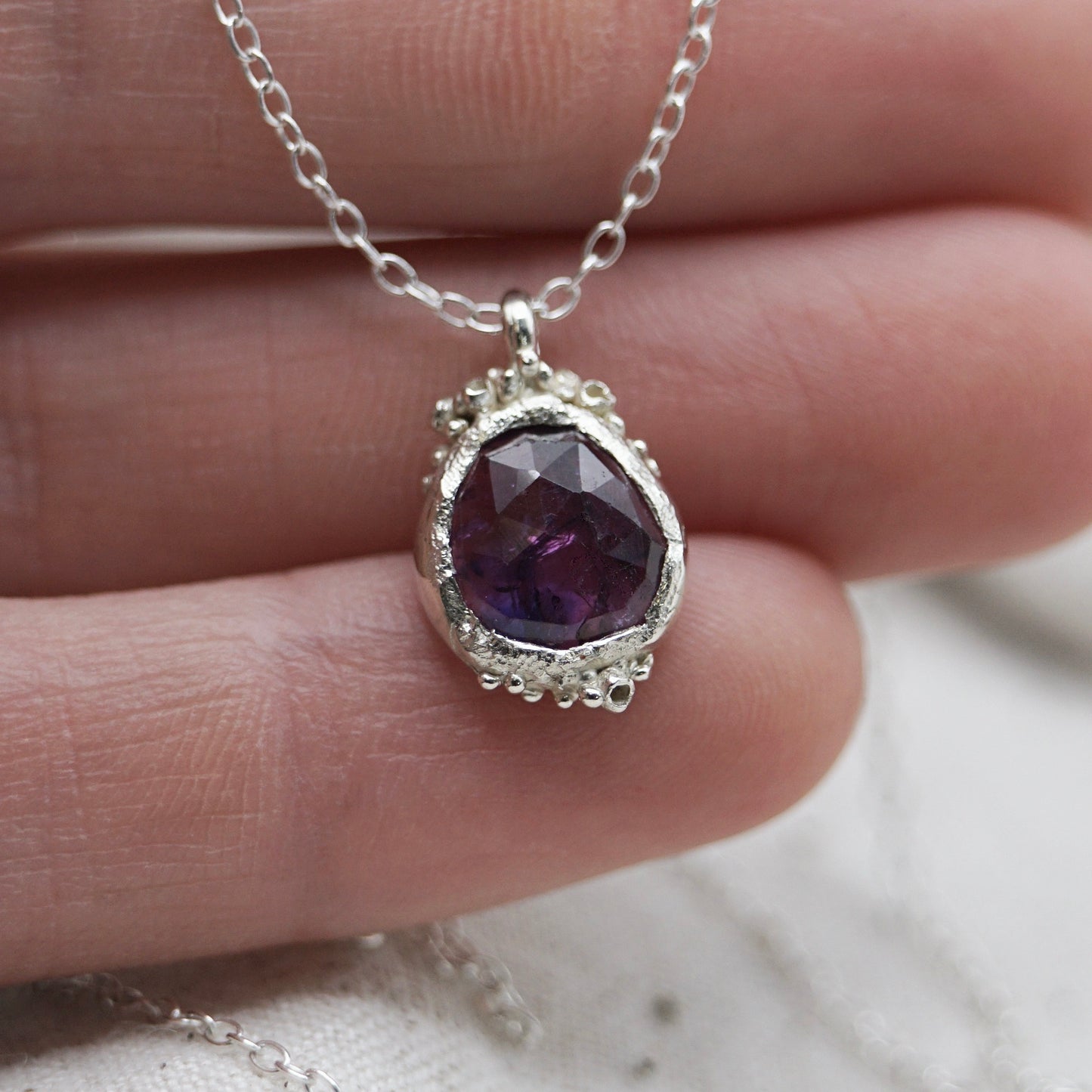 Hyacinth ~ Winza Sapphire Pendant Necklace