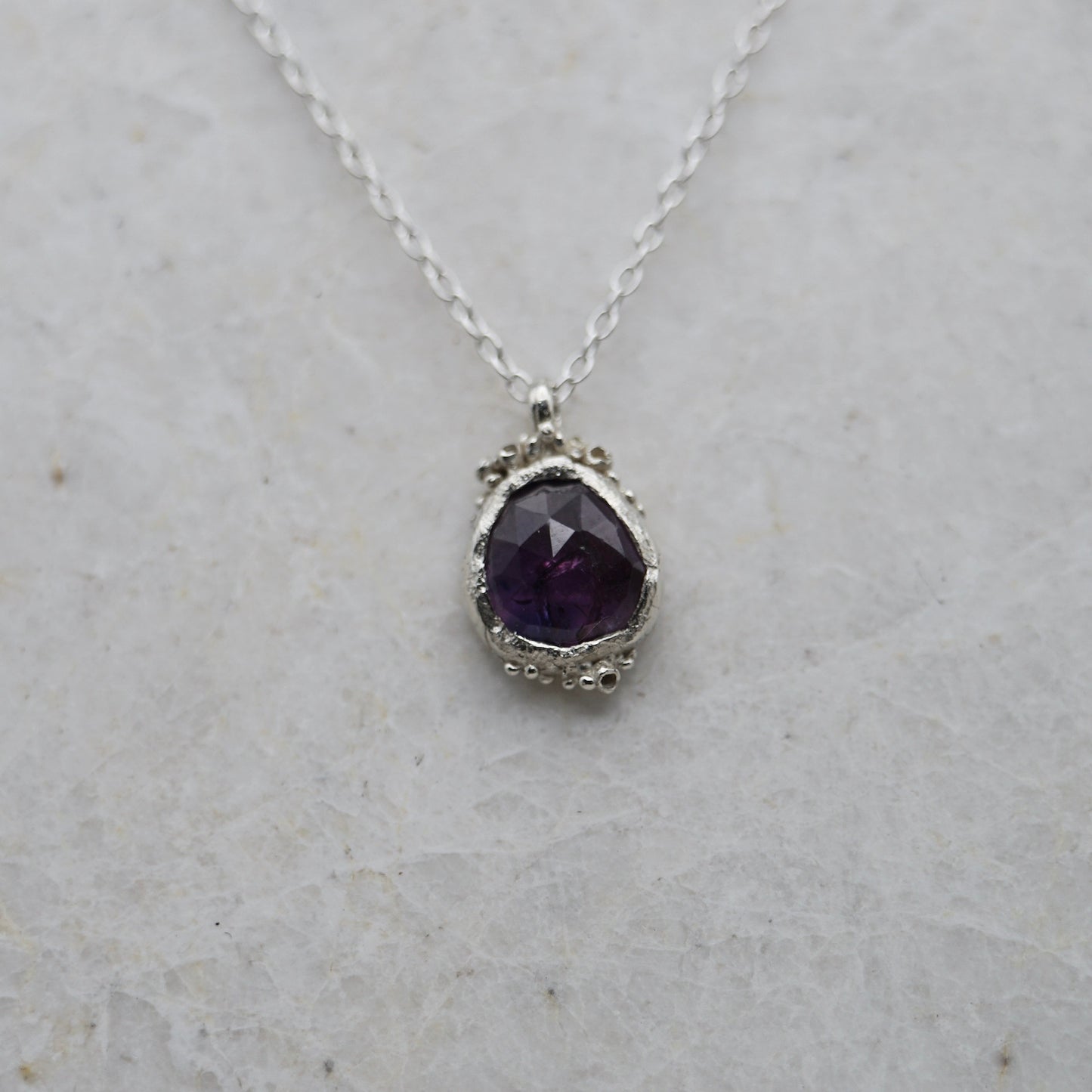 Hyacinth ~ Winza Sapphire Pendant Necklace