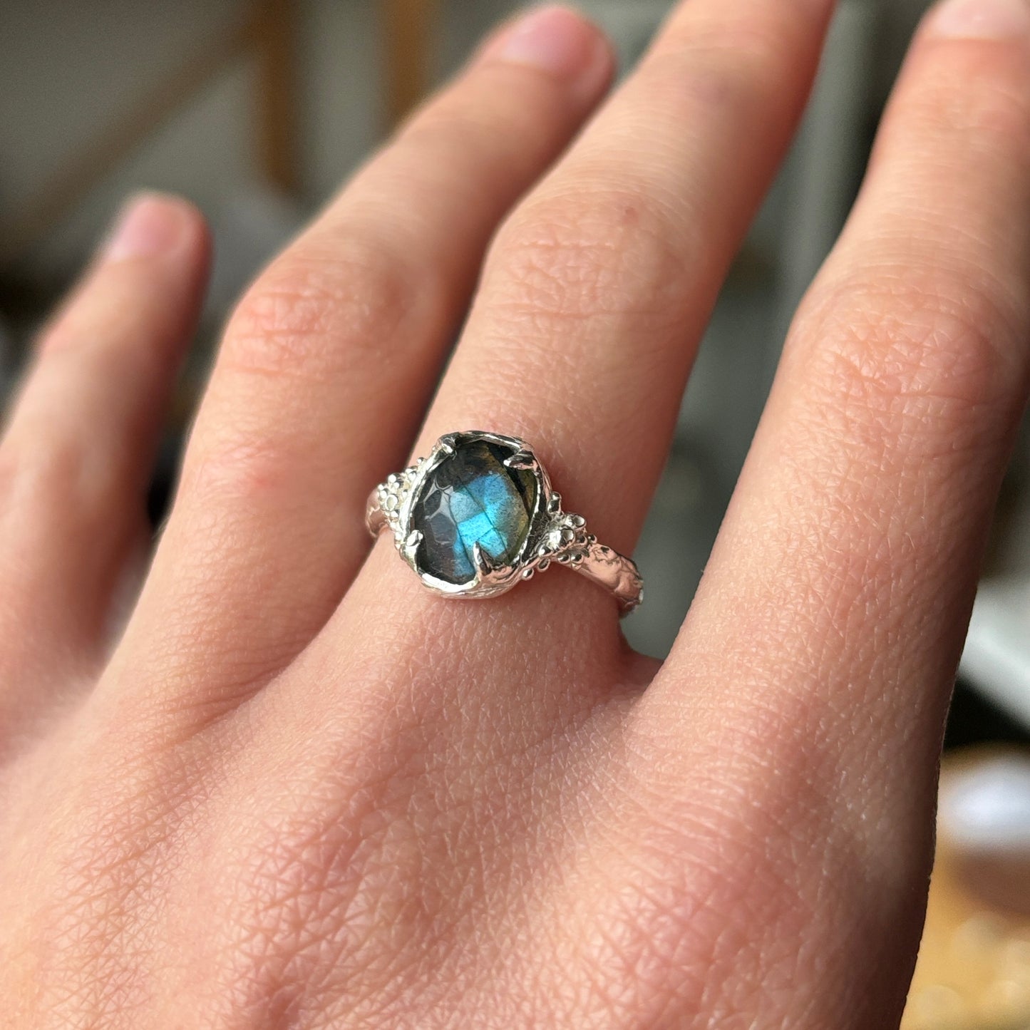 Aurora Borealis ~ Labradorite Ring