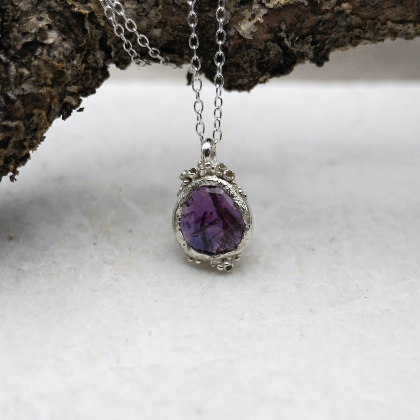 Hyacinth ~ Winza Sapphire Pendant Necklace