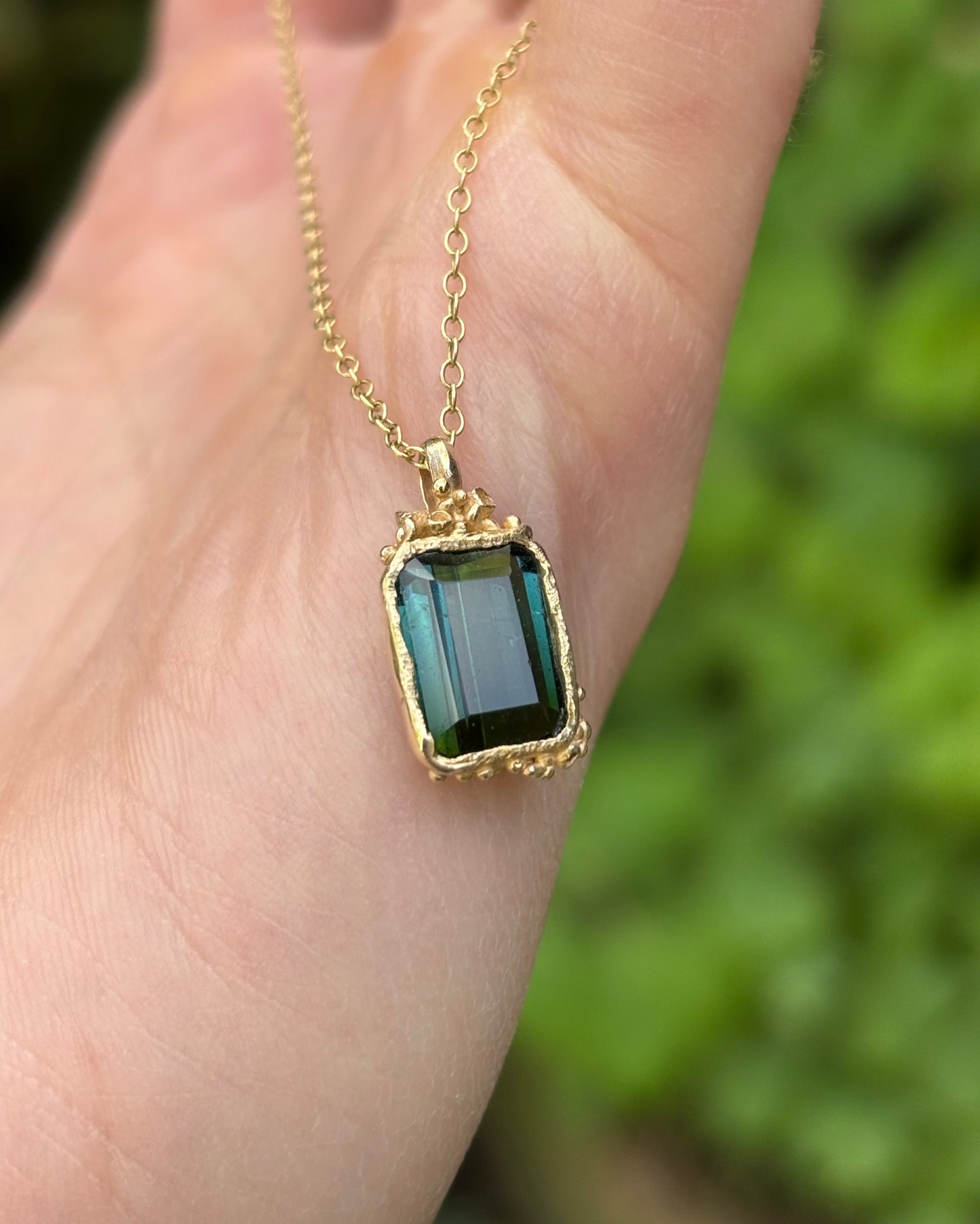 Gaia ~ Tourmaline Pendant Necklace