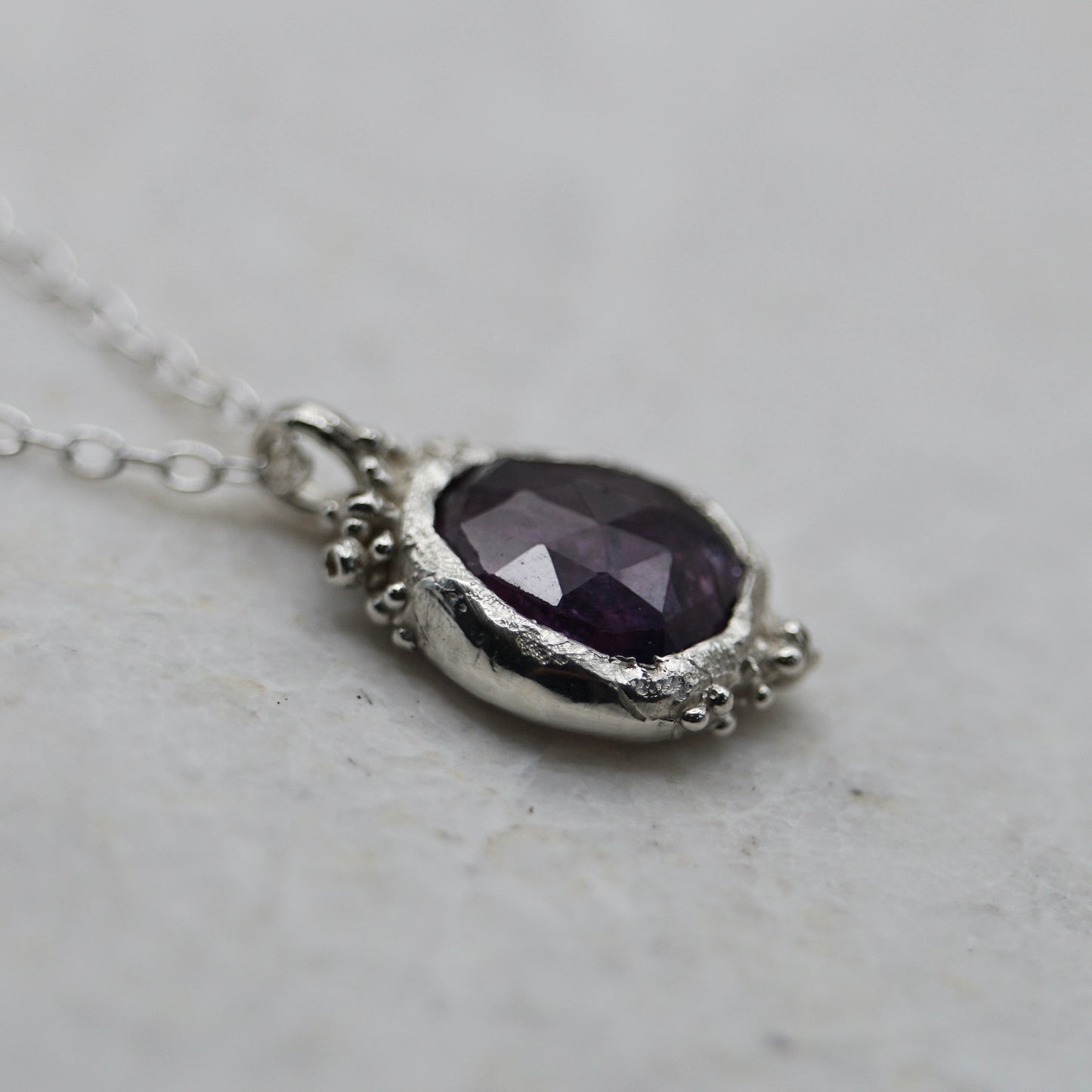 Hyacinth ~ Winza Sapphire Pendant Necklace