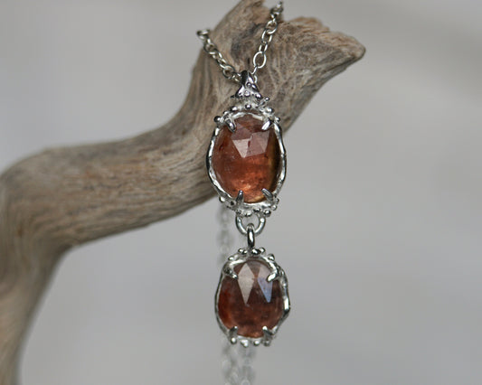 Sol ~ Orange Tourmaline Charm Necklace