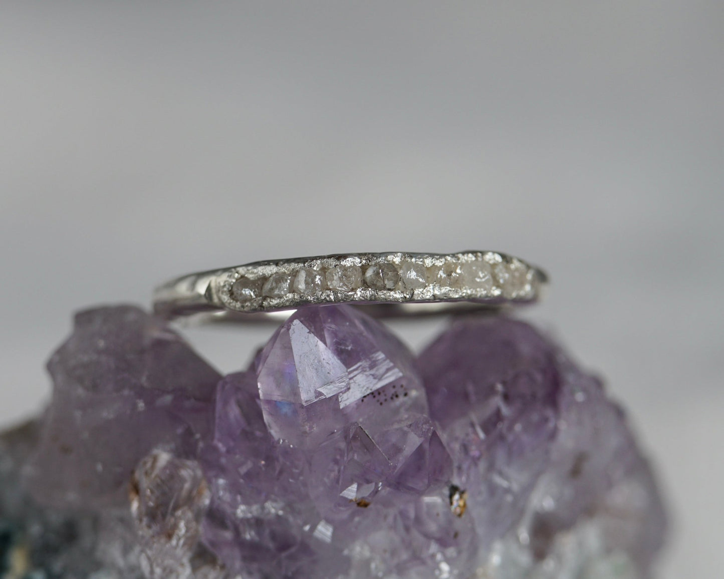 Geode Diamond Eternity Ring - Melissa Yarlett Jewellery