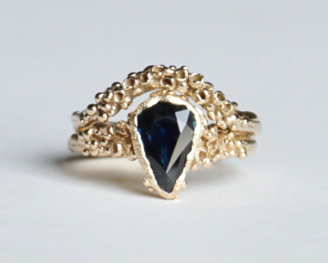 Australian Sapphire Ocean Engagement Ring | One of a Kind - Melissa Yarlett Jewellery